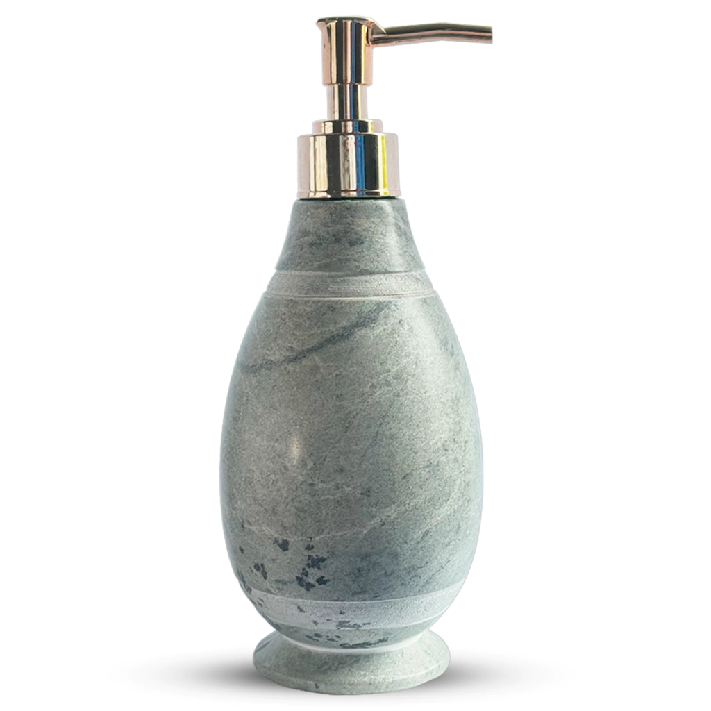 Saboneteira Redonda Natural Para Sabão Liquido De pedra sabão