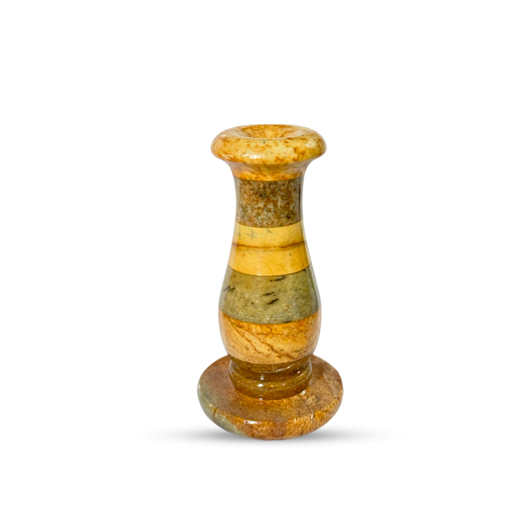 Jarra Solitaria De Pedra Sabão Envernizado
