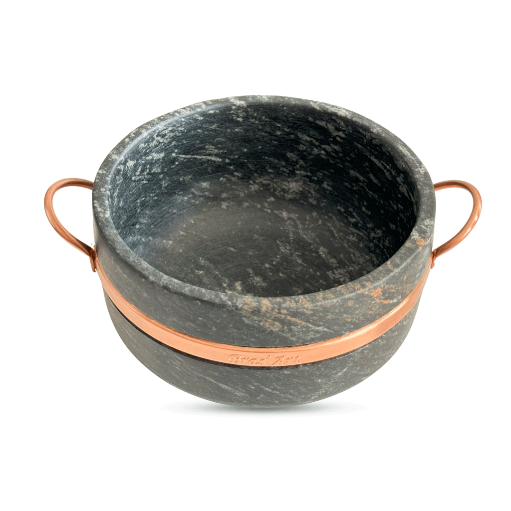 Panela De Pedra Sabão Abaulada Alta 5 Litros