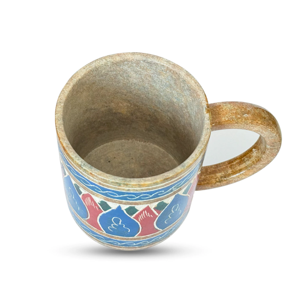 Caneca de 250ml Bordada De Pedra Sabão