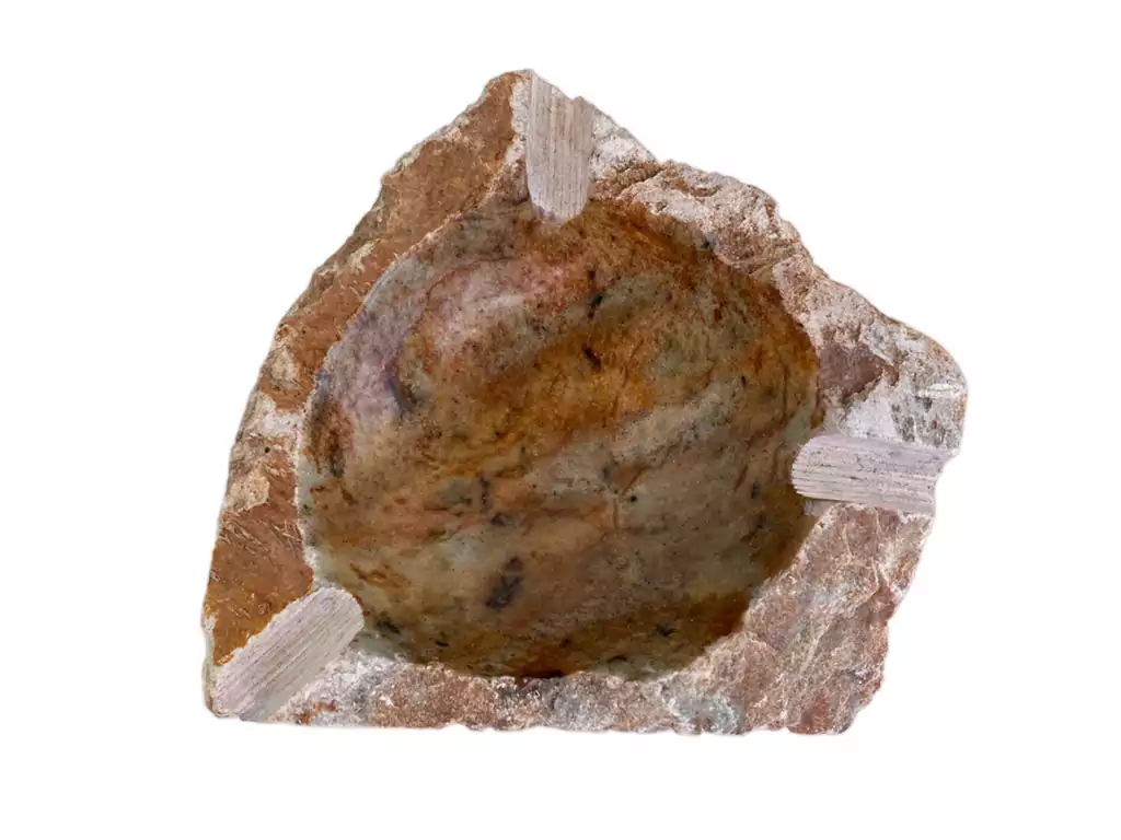Cinzeiro Rustico Envernizado De Pedra Sabão