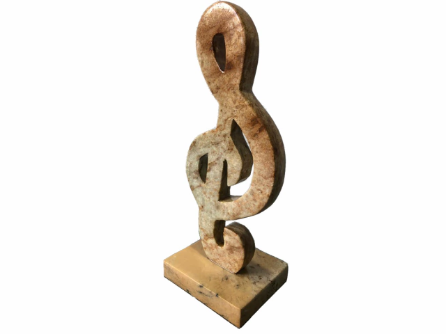 Clave de Sol envernizada de pedra sabão