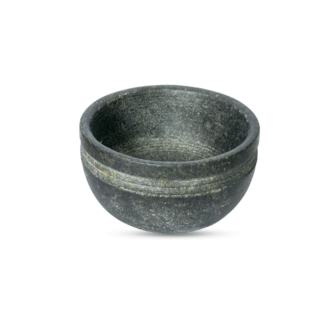 Tigela Cumbuca Ramekin De Pedra Sabão Frizada