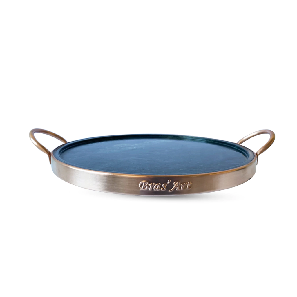 Forma Para Pizza De Pedra Sabão Com 27 Cm De Diâmetro