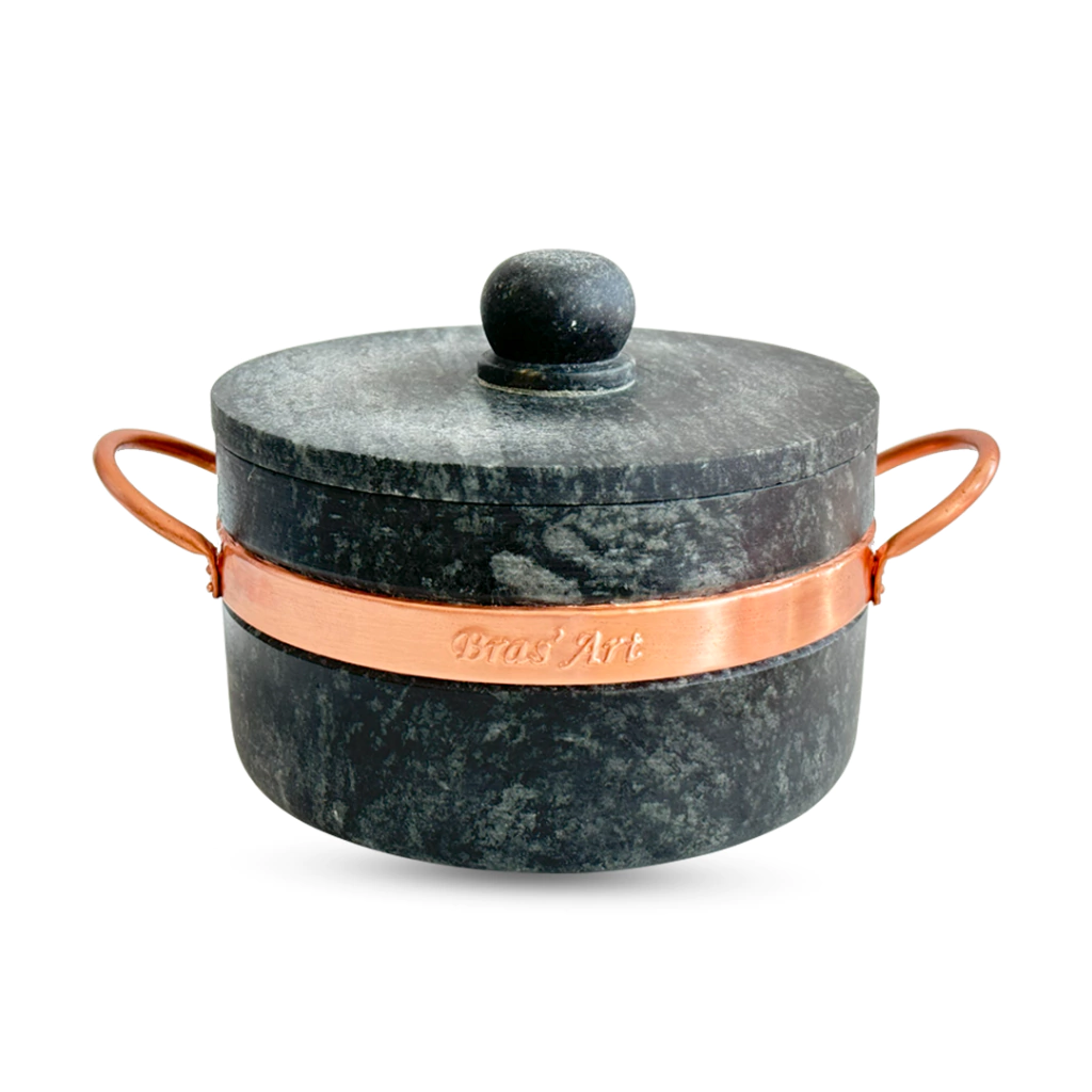 Panela De Pedra Sabão Reto 1,5 Litros