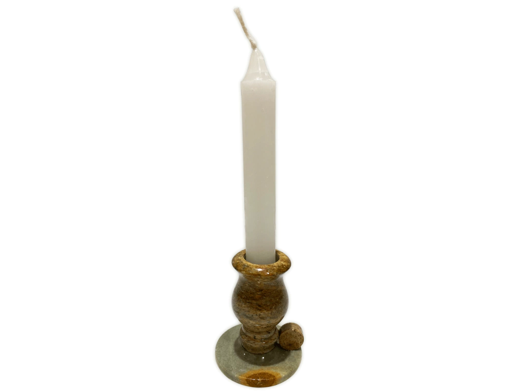 Castiçal Elegante De Pedra Sabão 6,5 cm