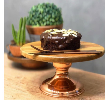 BOLEIRA DE MADEIRA COM COBRE P