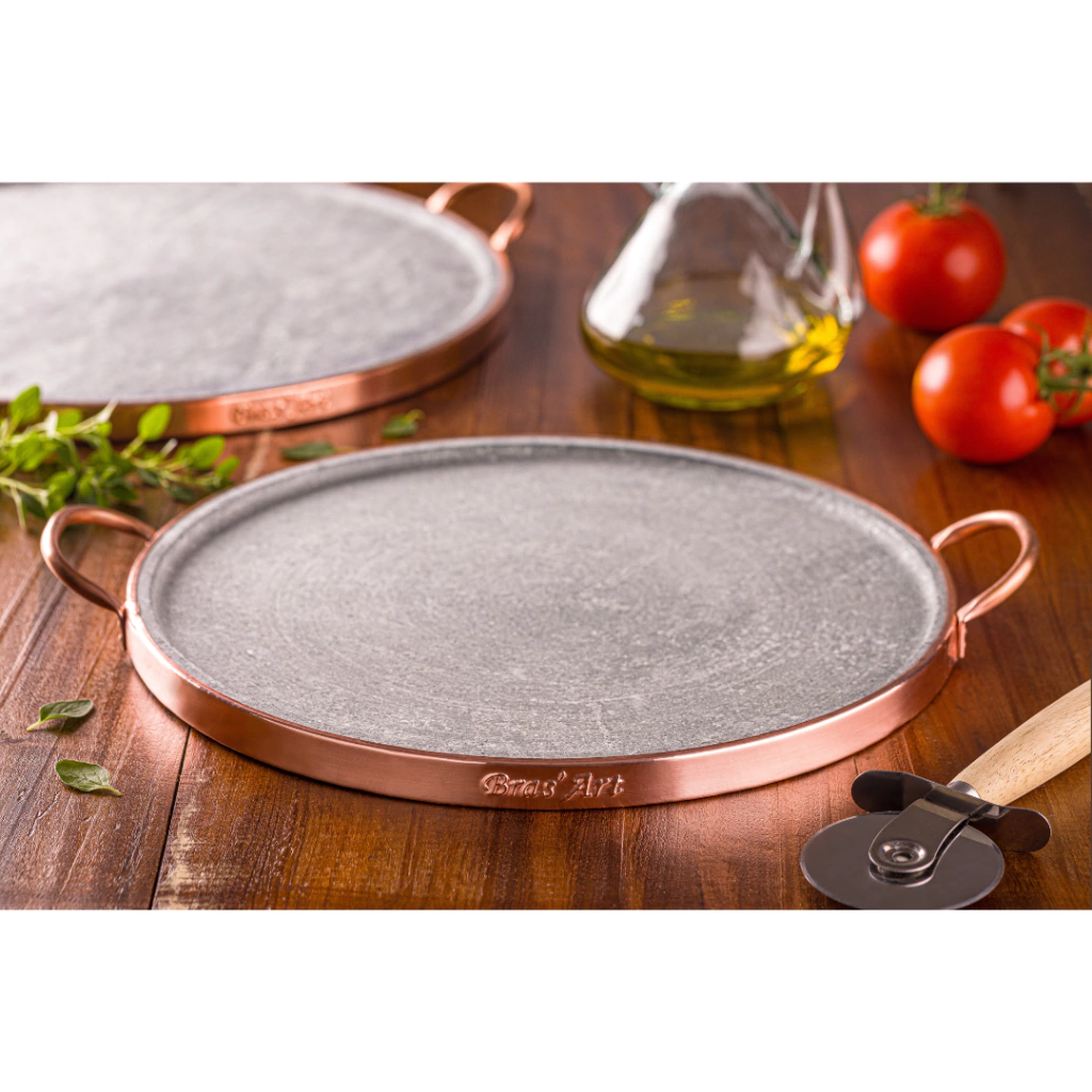 Forma Para Pizza De Pedra Sabão. Com 37 Cm De Diâmetro