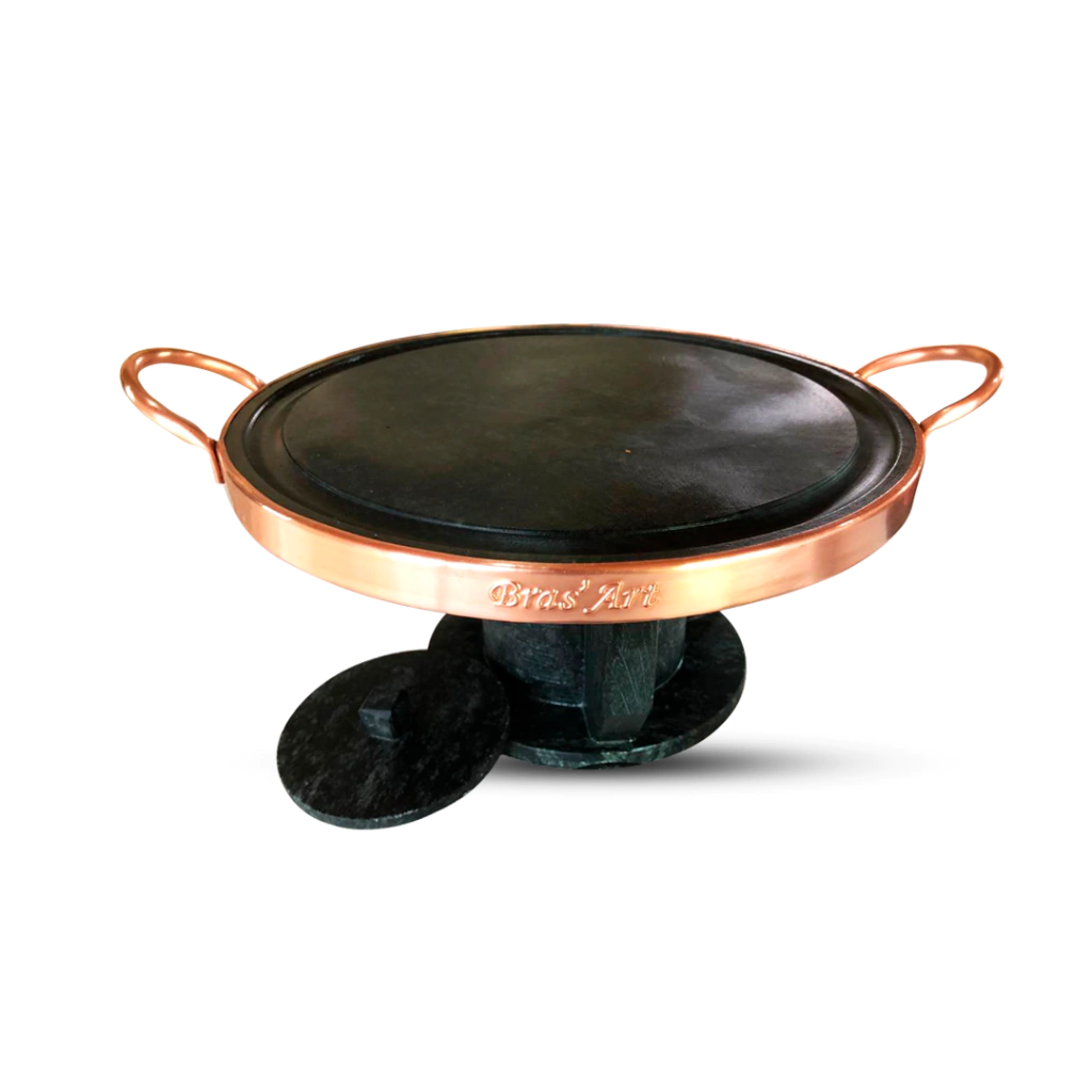 Fondue de Pedra Sabão 31 cm Para Grelhar Carnes