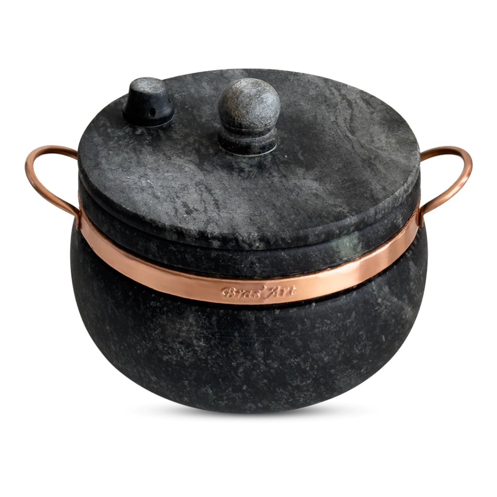 Panela Pressão De Pedra Sabão 3 litros Sinha Natural