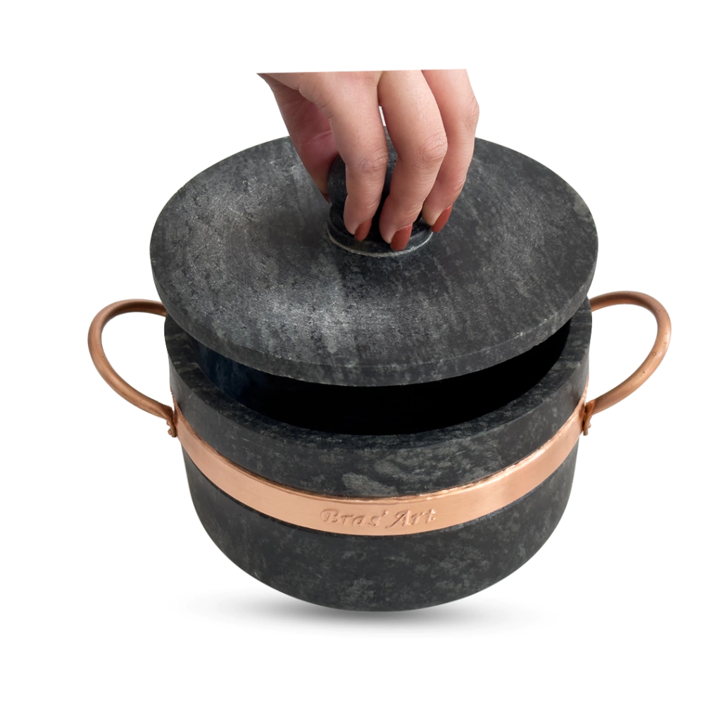 Panela De Pedra Sabão Reto 1,5 Litros