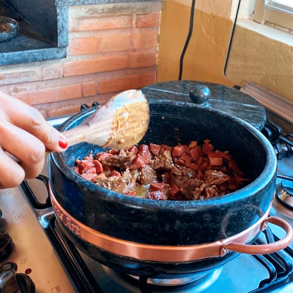 Panela De Pedra Sabão Sinha Grande 12 Litros
