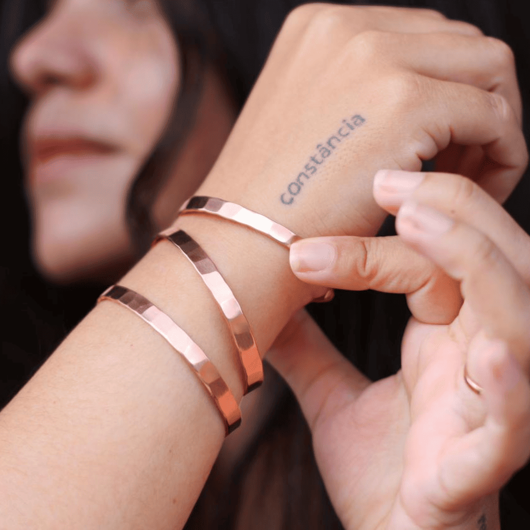 KIT 3 PULSEIRAS DE COBRE PURO LINEA - 16% OFF